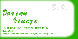 dorian vincze business card